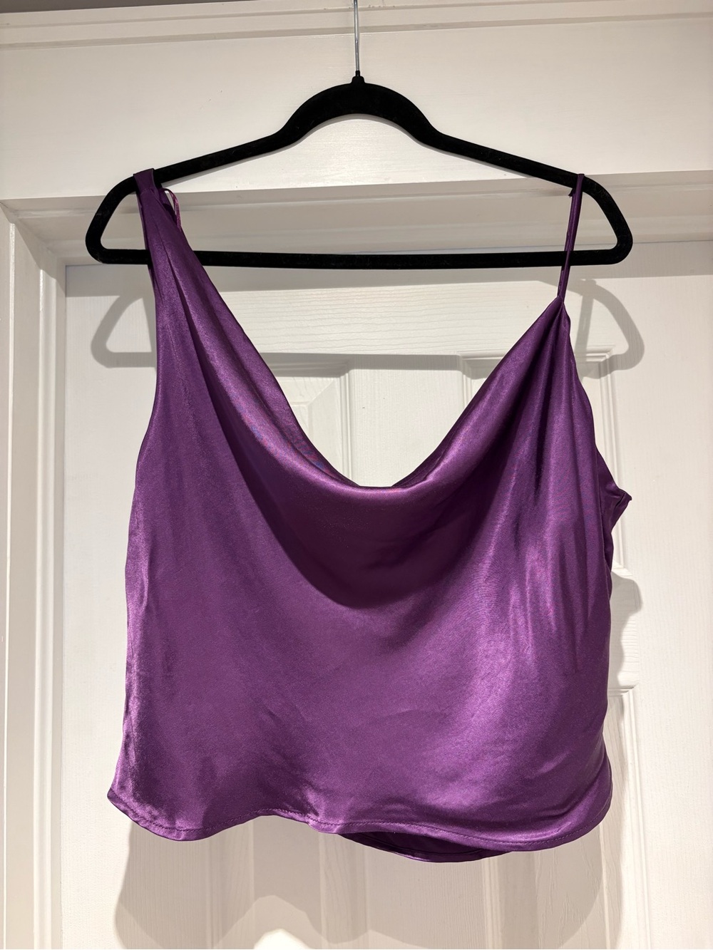 Zara Never Worn Purple Satin Cowl Neck Camisole